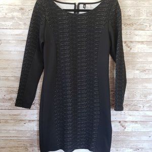 H&M Divided Black Long Sleeve Dress Size 12